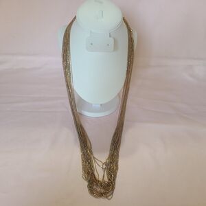 Bijoux Bar Multistrand Tri-Colored Long Party Long Ball Bead Chain Necklace 36"